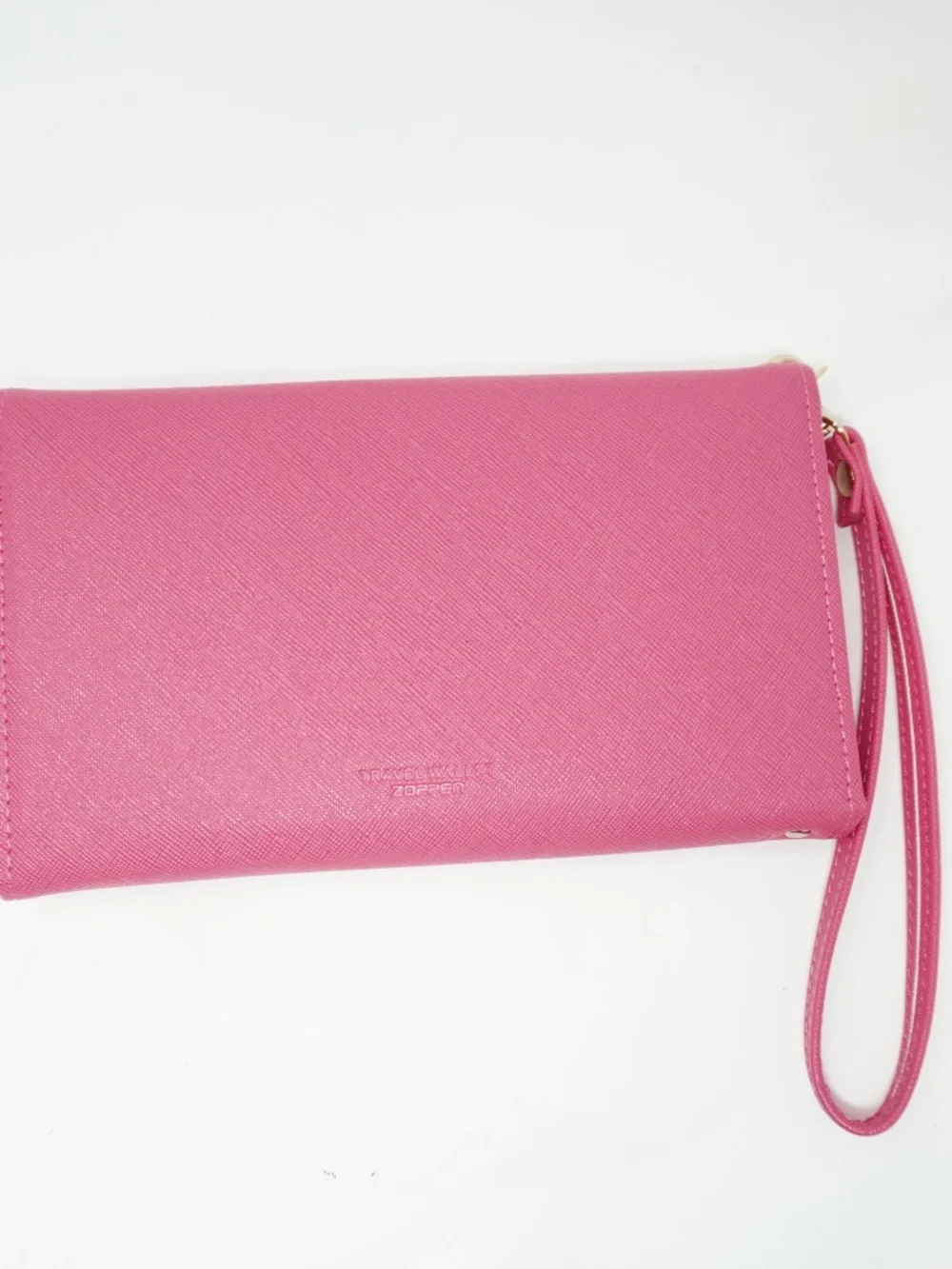 Pink Leather Travel Waristlet/Wallet Passport Holder - Picture 3 of 4
